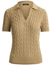 Ralph Lauren - Knitted Short Sleeve Polo Shirt - Lyst