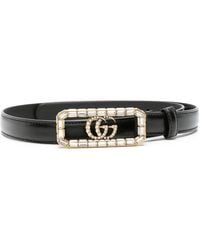 Gucci - Ledergürtel Mit Gg-Schnalle - Lyst