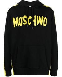 Moschino - Logo Print Pullover Hoodie - Lyst