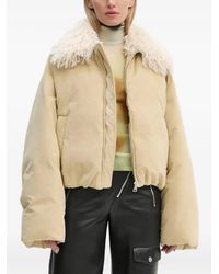 Nanushka - Gefütterte Jacke Mit Shearling-Kragen - Lyst