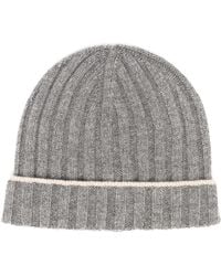 Brunello Cucinelli - Cashmere Two-tone Beanie - Lyst
