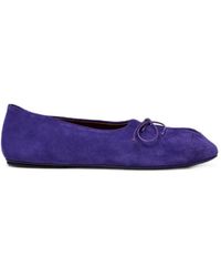 Marsèll - Girella Bow-Detail Suede Ballet Flats - Lyst