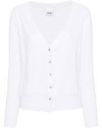 Allude - Cardigan en maille fine à col v - Lyst