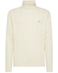Sun 68 - Cable-Knit Turtleneck Sweater - Lyst