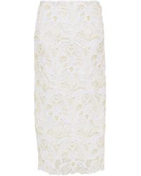 Fabiana Filippi - Embroidered Open-Knit Skirt - Lyst