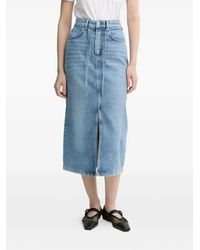Day Birger et Mikkelsen - Ben Denim Midi-Rok Met Trekkoord - Lyst