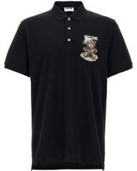 Moschino - Piqué Cotton Polo Shirt - Lyst