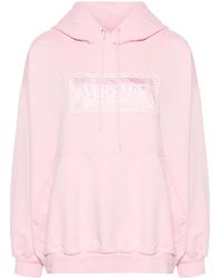 Versace - Logo-Embroidered Cotton Hoodie - Lyst