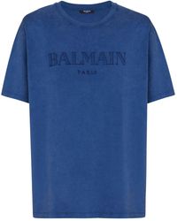 Balmain - Cotton Logo T-Shirt - Lyst