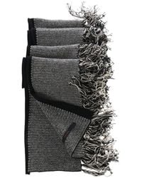 Ziggy Chen - Fringed-Edge Textured-Knit Scarf - Lyst
