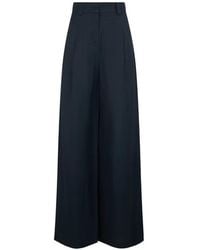 Moorer - Pleated Wide-Leg Trousers - Lyst