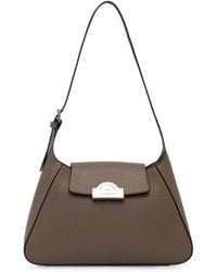 KARL LAGERFELD - Logo-Plaque Grained-Leather Shoulder Bag - Lyst