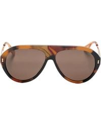 Gucci - Tortoiseshell Navigator-Frame Sunglasses - Lyst