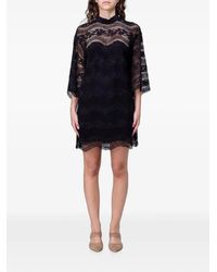 Twinset - Robe Courte À Manches Trois-Quarts - Lyst