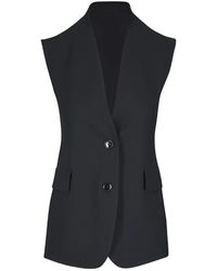 Akris - Button Sleeveless Jacket - Lyst