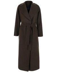 Max Mara - Belted Notch-Lapel Coat - Lyst