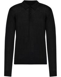 Giorgio Armani - Long-Sleeved Polo Shirt - Lyst