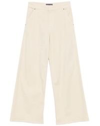 Lorena Antoniazzi - Logo-Patch Wide-Leg Trousers - Lyst