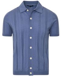Patrick Assaraf - Cable-Knit Short-Sleeve Shirt - Lyst