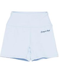 Sporty & Rich - Logo-Print Cycling Shorts - Lyst