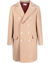 Brunello Cucinelli - Double-Breasted Wool-Blend Coat - Lyst