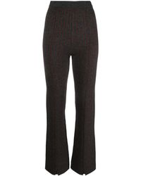 Claudie Pierlot - Striped High-waist Straight-leg Trousers - Lyst