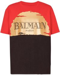 Balmain - X Disney プリント Tシャツ - Lyst