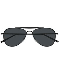 Saint Laurent - Double-Bridge Pilot-Frame Sunglasses - Lyst