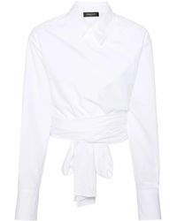 Fabiana Filippi - Wrap-Design Cotton Shirt - Lyst