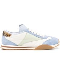 Bally - Panelled Snake-print Sneakers - Lyst