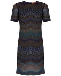 Missoni - Short-Sleeves Mini Dress - Lyst