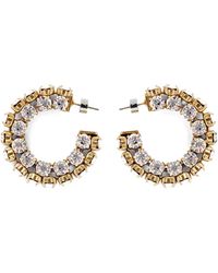 Area - クリスタル スモール フープピアス - Lyst