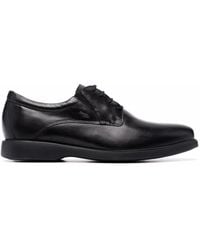 Black Geox U Carnaby D Mens Smooth Leather Dress Shoes Derby Brogues 