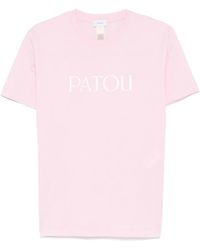 Patou - T-Shirt With Logo Print On The Chest - Lyst
