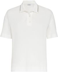 Brunello Cucinelli - T-Shirt mit Monili-Kettendetail - Lyst