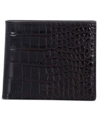 Tom Ford - Crocodile-Effect Bifold Wallet - Lyst