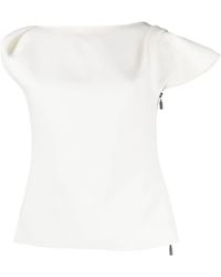Maticevski - Asymmetric Cap-sleeved T-shirt - Lyst