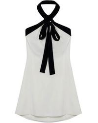 Jonathan Simkhai - Jolie Velvet-Tie Mini Dress - Lyst