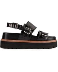 Clarks - Orianna Glide Plateau-Sandalen Mit Kroko-Effekt - Lyst