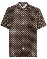 A.P.C. - Lloyd Overhemd Met Geometrisch Patroon - Lyst