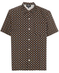 A.P.C. - Camisa Lloyd con motivo geométrico - Lyst