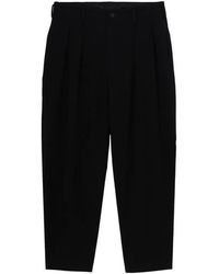 Yohji Yamamoto - Pleated Tapered Tailored Trousers - Lyst