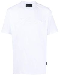 Philipp Plein - Embroidered-logo Crew-neck T-shirt - Lyst