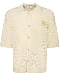 Commas - Crochet-Knit Flower-Patch Shirt - Lyst