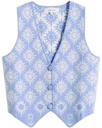 Chinti & Parker - X Laura Whitmore Sunflower Waistcoat - Lyst