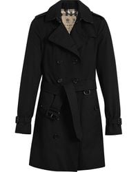 Burberry The Sandringham Mid-length Trench Coat - Black