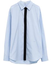 Loewe - Contrast-Placket Long-Sleeve Shirt - Lyst