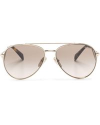Prada - Enamel-triangle Pilot-frame Sunglasses - Lyst