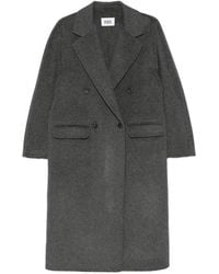 Alpha Studio - Double-Breasted Notched-Lapel Coat - Lyst
