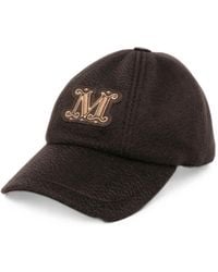 Max Mara - Casquette À Patch Logo En Cachemire - Lyst